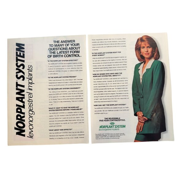 Vintage 1993 Norplant Birth Control Implants Advertisement Print Ad - Picture 1 of 4